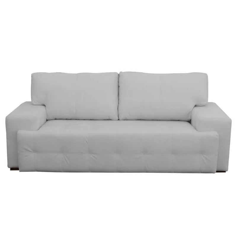 Sofá Roma G58 3 Lugares 230cm Branco em Couro para Sala Gran Belo - Gran Belo