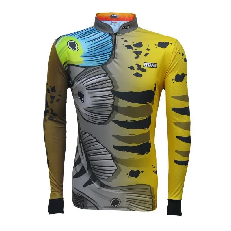 Camisa De Pesca Brk Tucunaré Azul Ocelo 2.0 Fps 50+ P