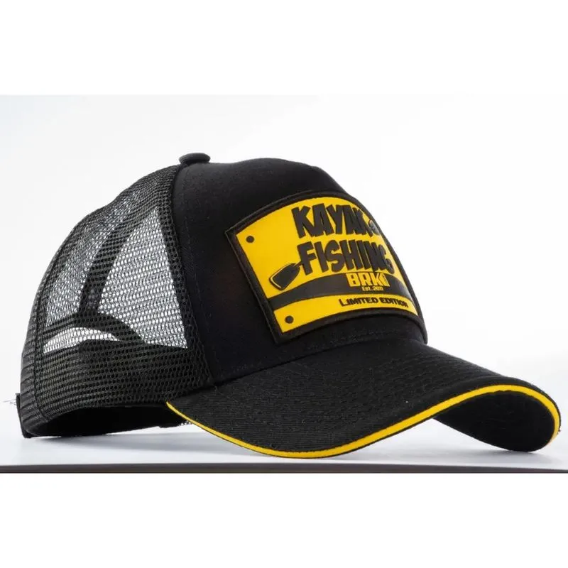 Boné de Pesca Brk Kayak Fishing Preto-Amarelo