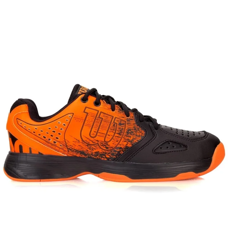 Tenis Wilson K Ultimate Masculino Neon Laranja e Preto