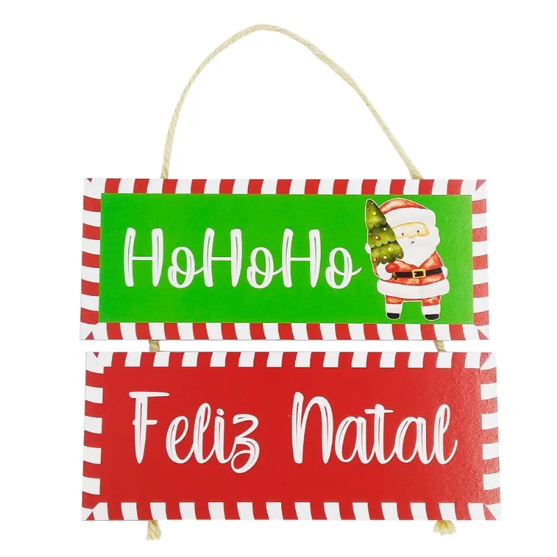 Placa Decorativa Natalina 21x25cm em MDF NSW - NSW