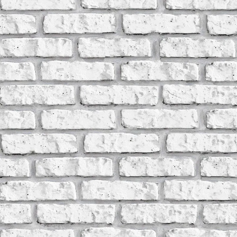 Papel de Parede Tijolinho Branco 3D 2,70 x 0,57m