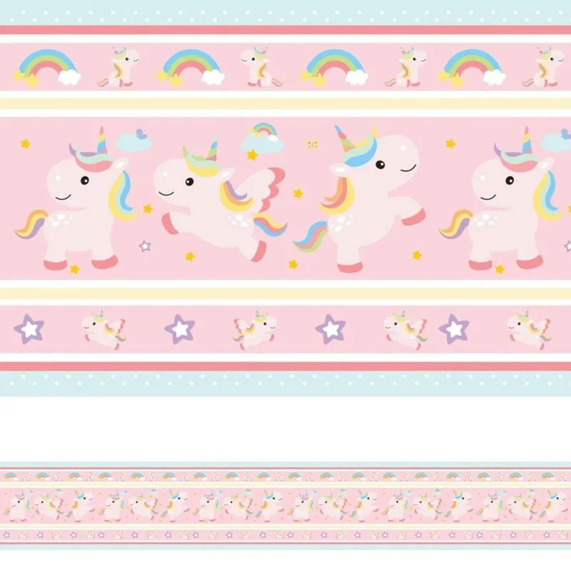 Faixa Decorativa Adesiva Infantil Unicórnio 6mx15cm