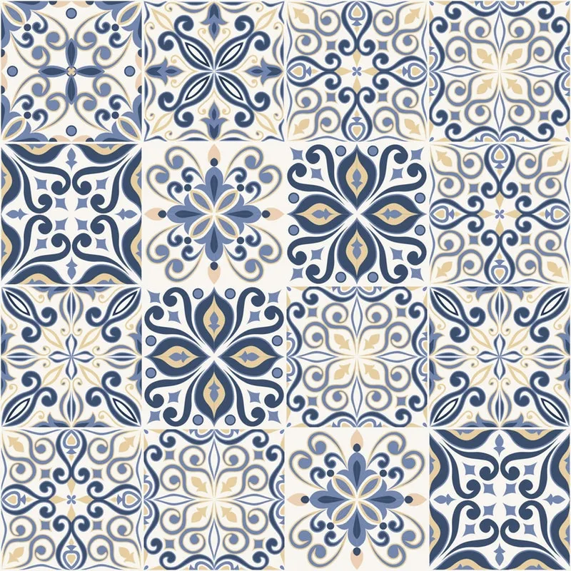 Adesivo de Azulejo Azul Real 20x20 cm com 12un
