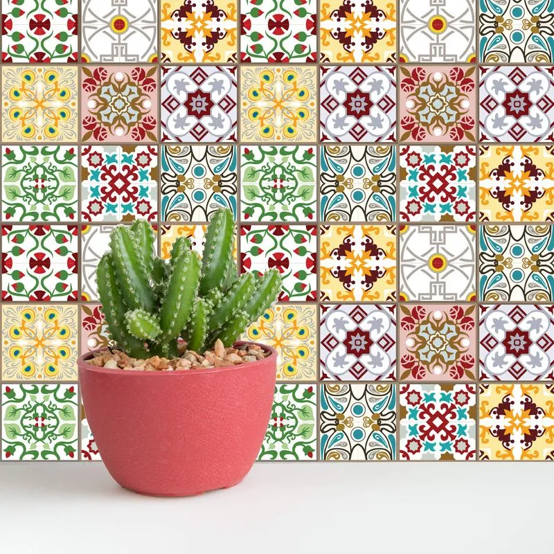 Adesivo De Azulejo Valência 10x10 Cm Com 50un