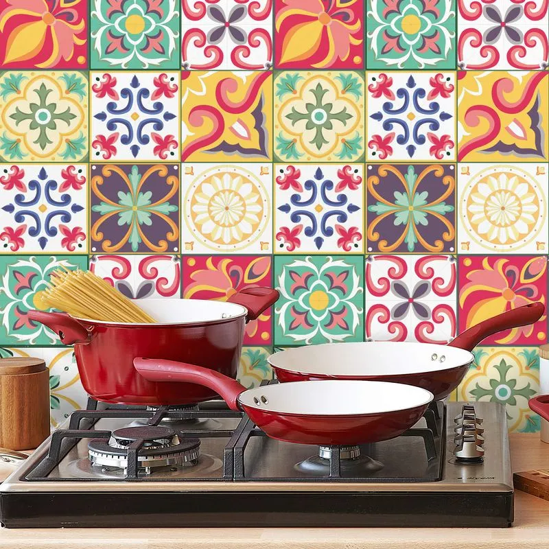 Adesivo De Azulejo Valência 20x20 Cm Com 12un