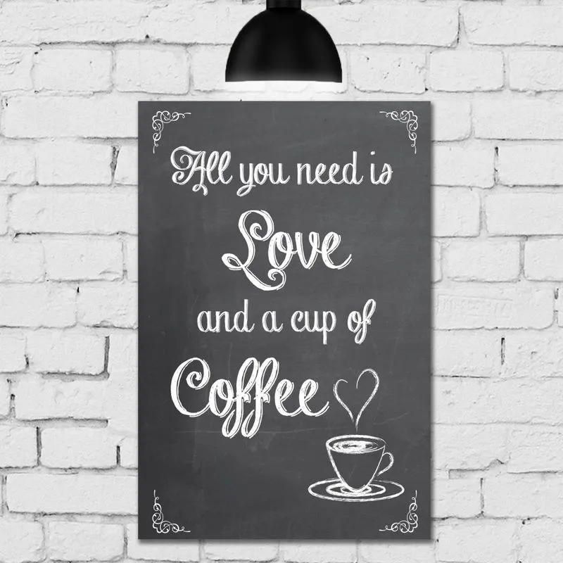 Placa Decorativa MDF Café e Amor