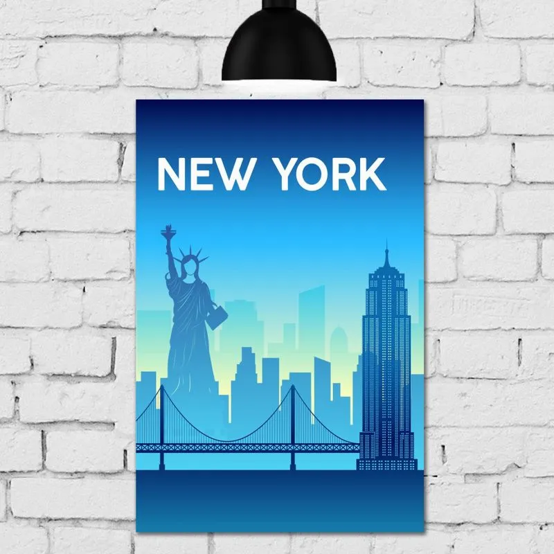 Placa Decorativa MDF New York