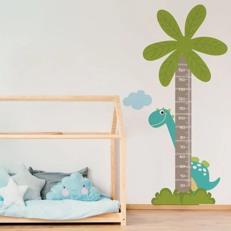 Adesivo de Parede Infantil Régua Dinossauro Baby 2 1,08x2,06m