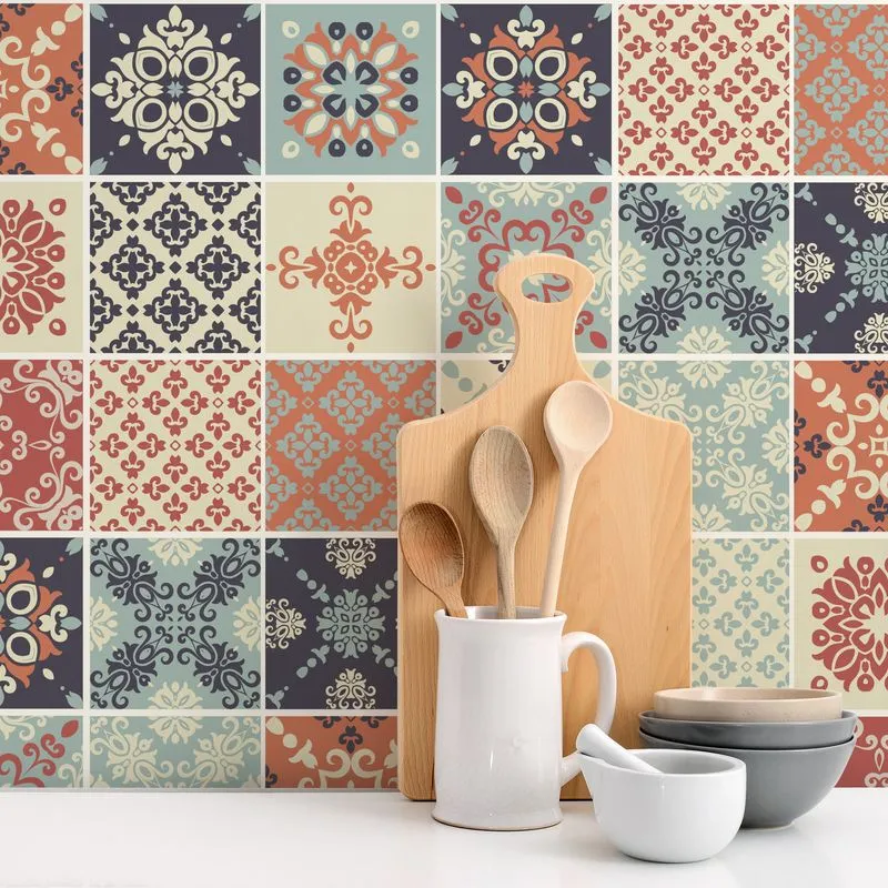 Adesivo De Azulejo Cozinha Cerâmico 10x10cm 100un