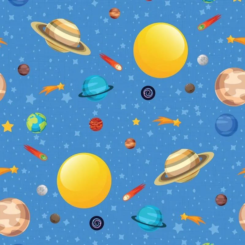 Papel de Parede Espaço Sistema Solar 2,70x0,57m