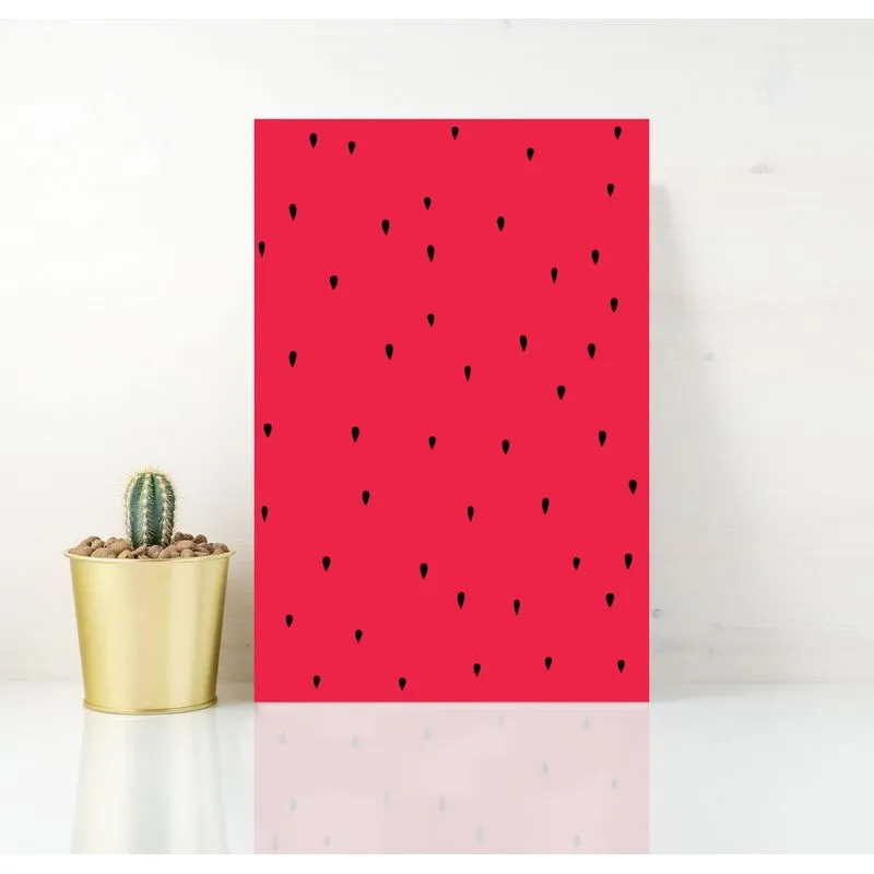 Placa Decorativa MDF Sementes Melancia 30x40cm