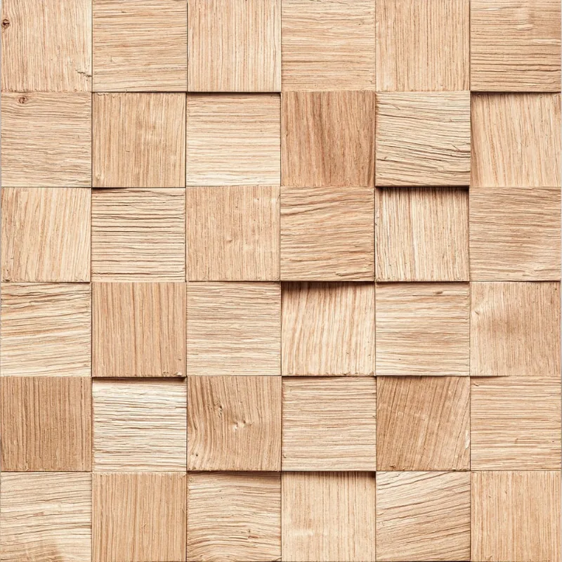 Papel de Parede Madeira Cubos Adesivo 3D 2,7x0,57m
