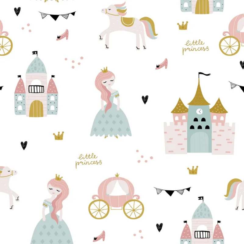 Papel de Parede Princesa para Quarto de Menina 57x270cm