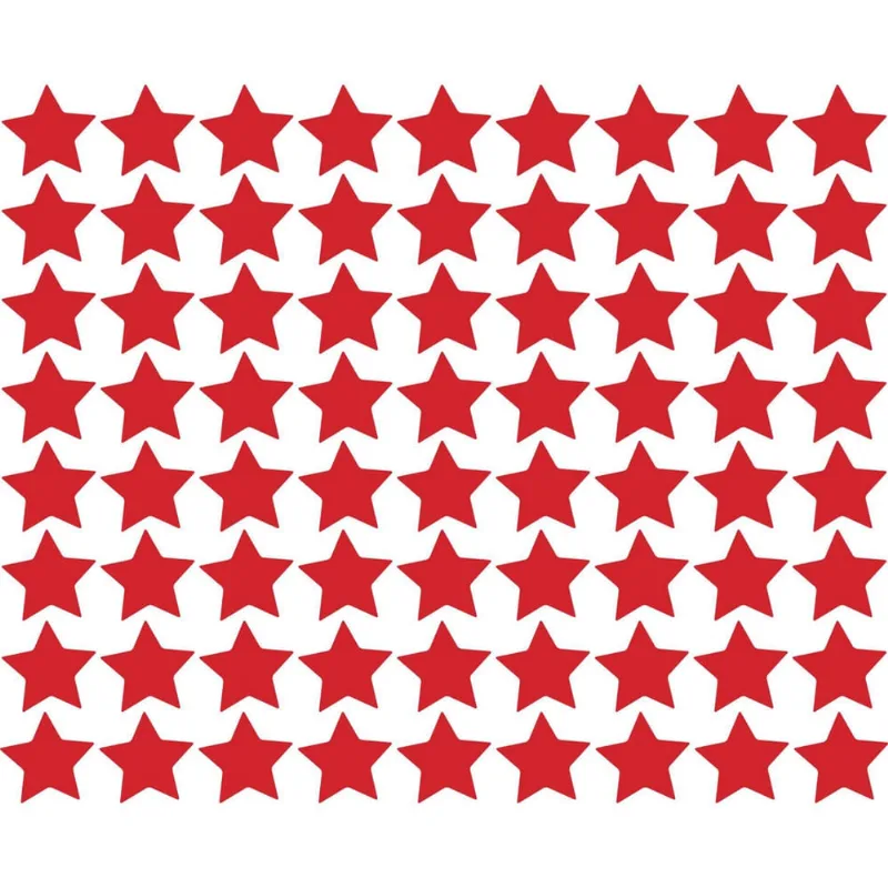 Adesivo De Parede Estrelas Vermelhas 54Un