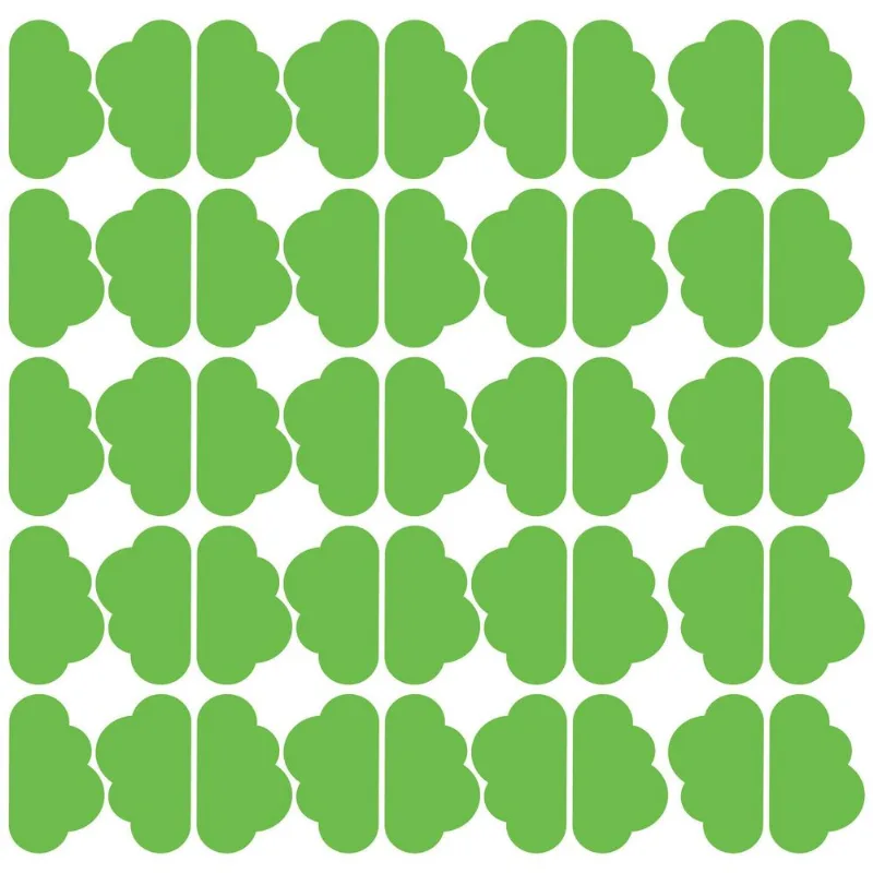Adesivo De Parede Nuvens Verde Claro 45Un