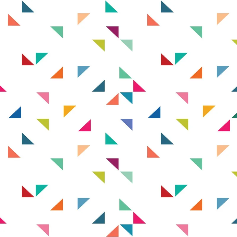Papel de Parede Triângulos Geométricos Coloridos 57x270cm