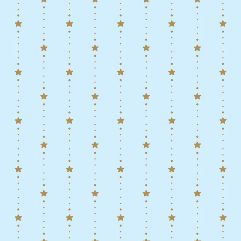 Papel de Parede Infantil Estrelas Fundo Azul 57x270cm