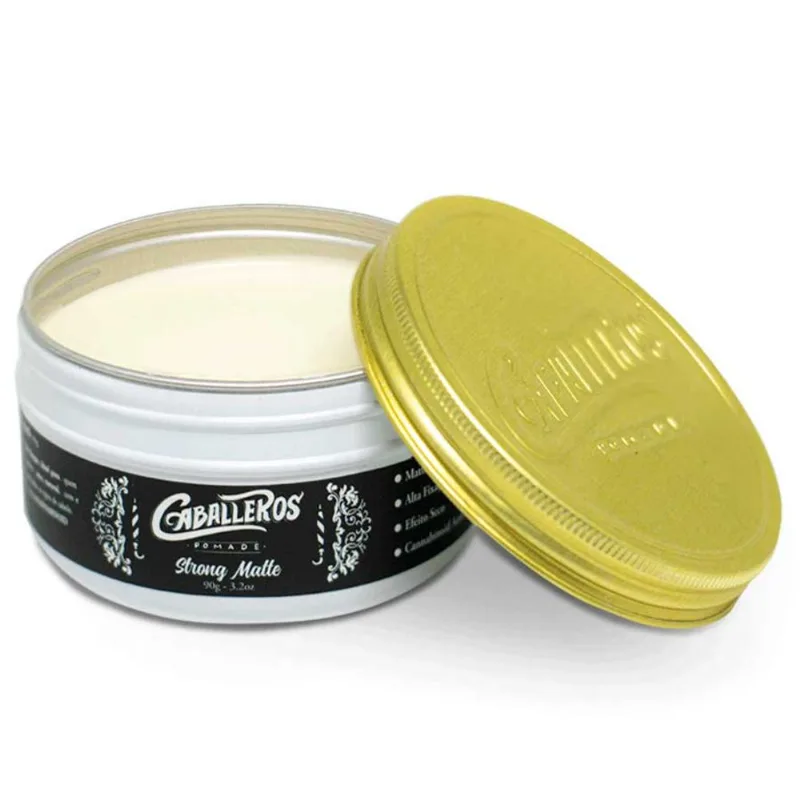 Pomada Strong Matte - Efeito Seco Alta Fixação 90g Caballeros
