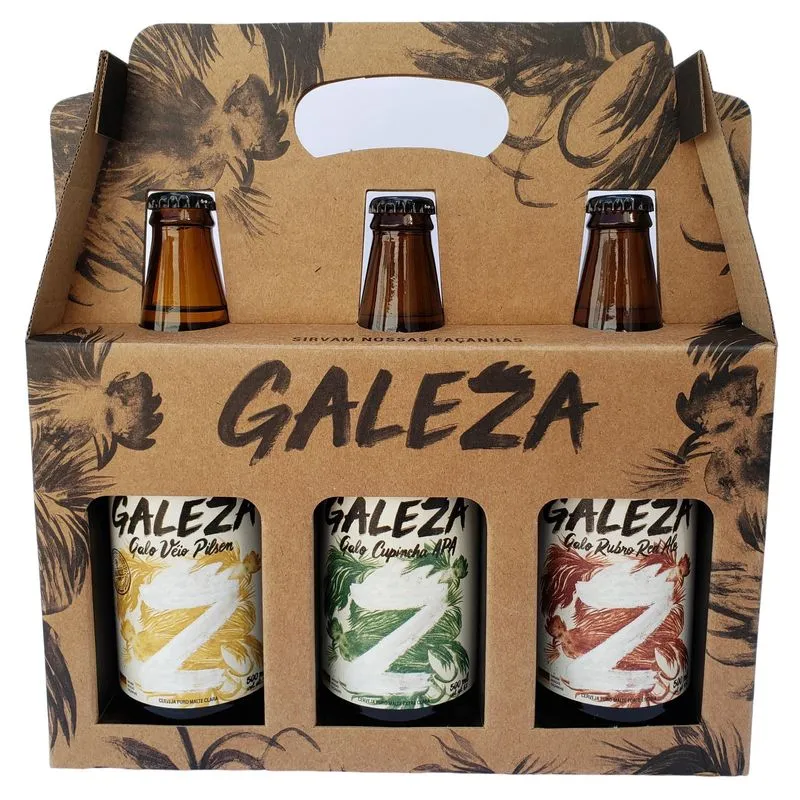 Kit Cerveja Artesanal 3garrafas (pilsen+apa+ Red Ale)-galeza