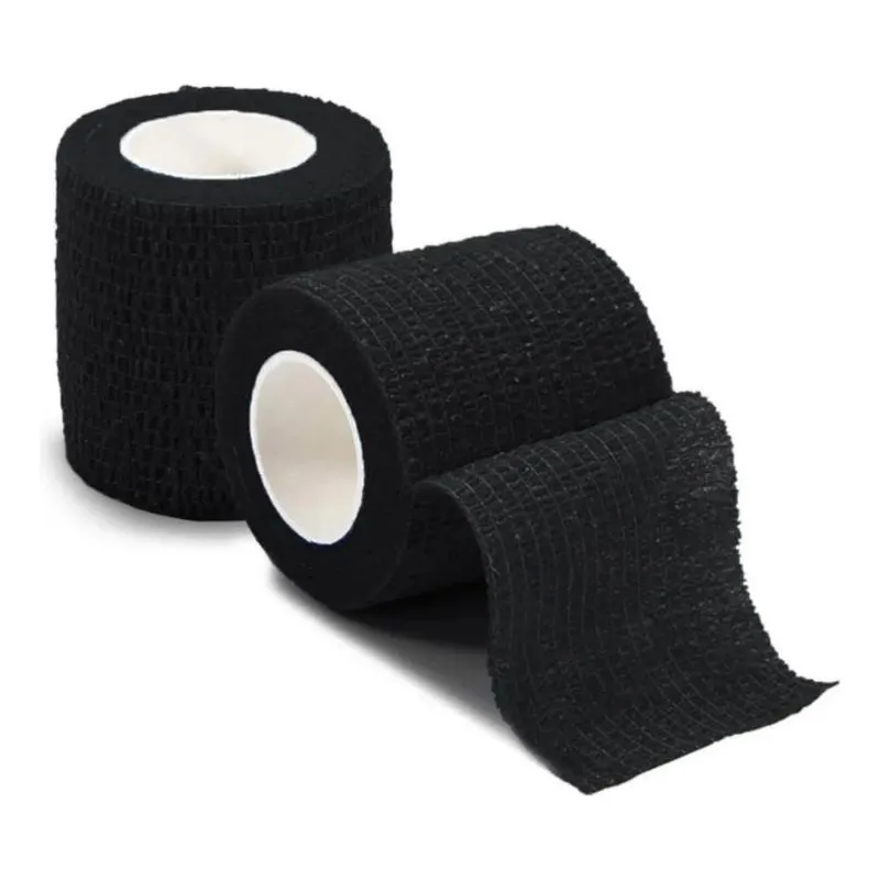 Bandagem Elástica Adesiva Flexível Coban 5cm X 4,5m Preta