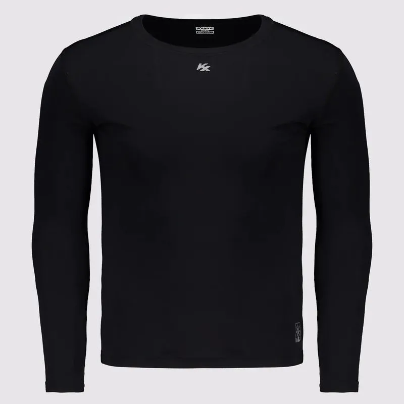 Camisa Termica Kanxa 6963 Ml Infantil G / Preto