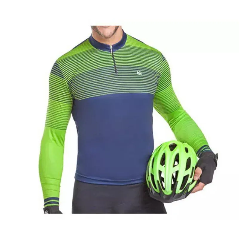 Camisa De Ciclismo Kanxa List Uv50 Manga Longa Masculina