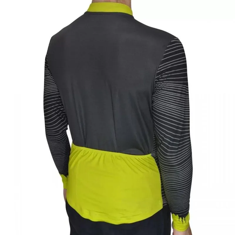 Camisa de Ciclista Kanxa Masculina Evolution - Chumbo + Cítrico