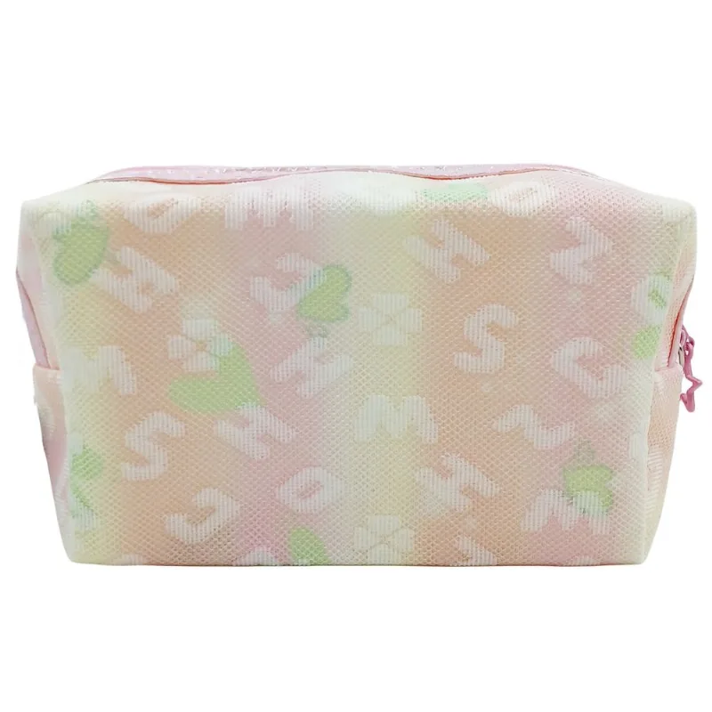 Nécessaire Letras 18x11cm em Poliéster Rubys-Rosa