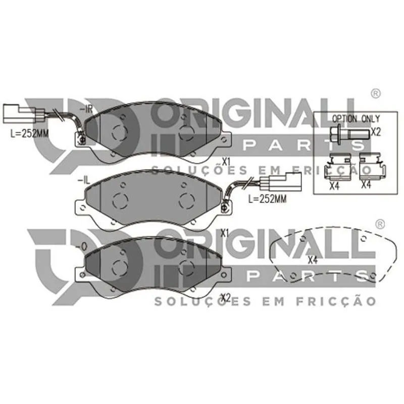 Pastilha de Freio Premium + Calço Ford Transit Furgão Van