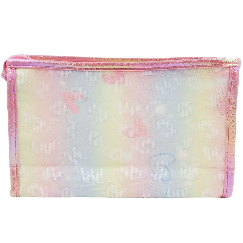 Nécessaire Letras 15x23cm em Poliéster Rubys-Rosa