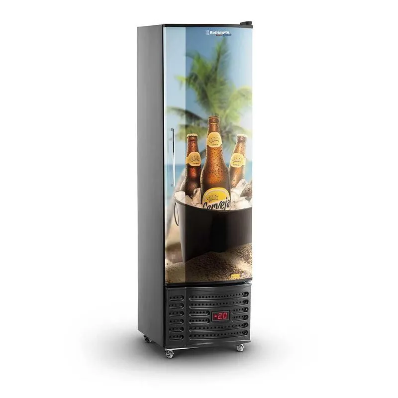 Visa Cooler Cerveja 230 Litros Porta Cega Home Beer Azul/Verão Vcshb230s 220v - Refrimate