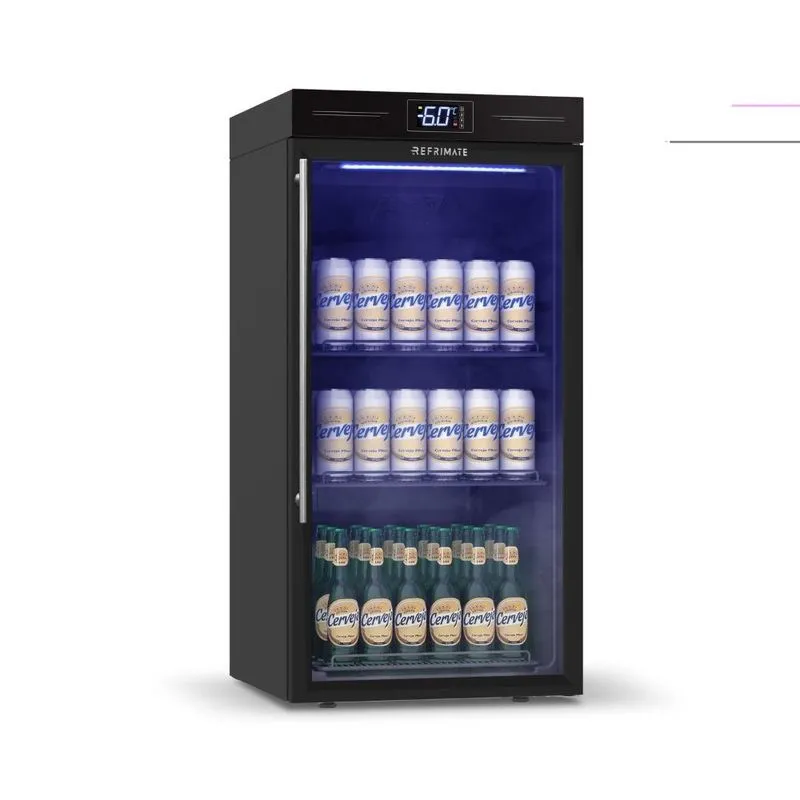 Cervejeira Visa Cooler Cerveja Vcce130pv 130l Porta Vidro Toda Preta 220v Refrimate