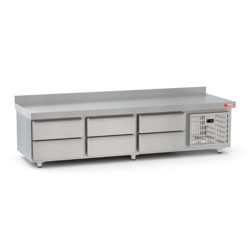 Balcão De Serviço Refrigerado Com Gavetas 2,00m Inox Brg20 220v - Red Chameleon