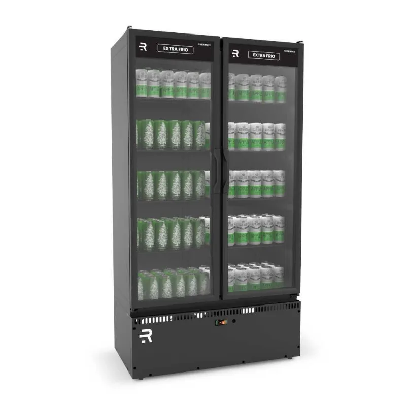 Auto Serviço Vanguard Extra Frio 2 Portas Vidro Aquecido Preto/preto Asvef2p 220v - Refrimate - REFRIMATE