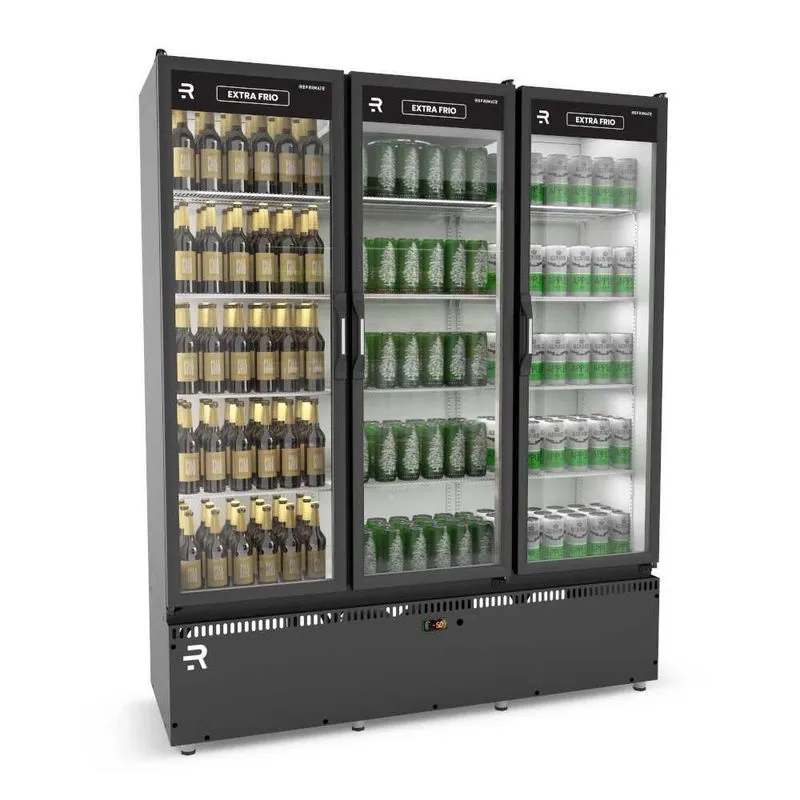 Auto Serviço Vanguard Extra Frio 3 Portas Vidro Aquecido Preto/branco Asvef3p 220v - Refrimate