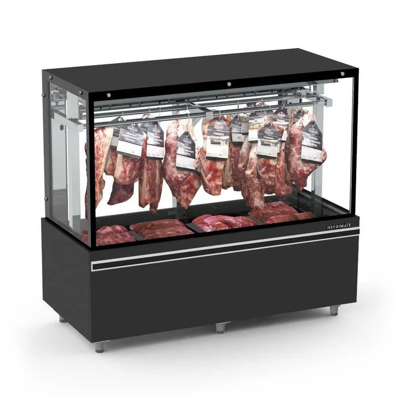 Expositor Açougue Vanguard Top 1,50m Gancheira Estático Eavtvrg1500e 220v Refrimate