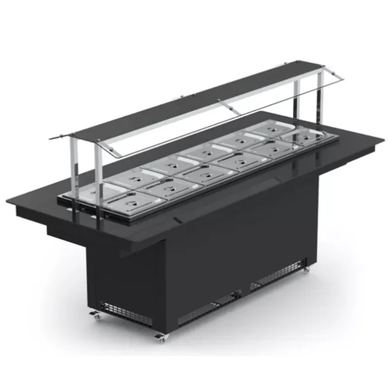 Buffet Térmico 2,40m 12 GNs 1/2 New Buffet NBRCQ-12 Preto Refrimate 220V - REFRIMATE