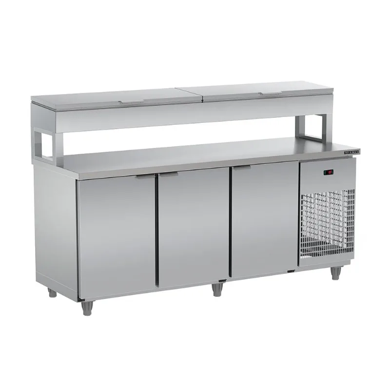 Balcão De Serviço Refrigerado Condimentador 200cm Com 7 Cubas De 1/2 Bsrc2000 220v - Refrimate - REFRIMATE