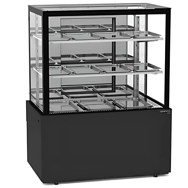 Vitrine Estufa 1,00m Titanium Premium 2p Vtprq-1000 Preta Refrimate - Iluminação Led 220v Refrimate