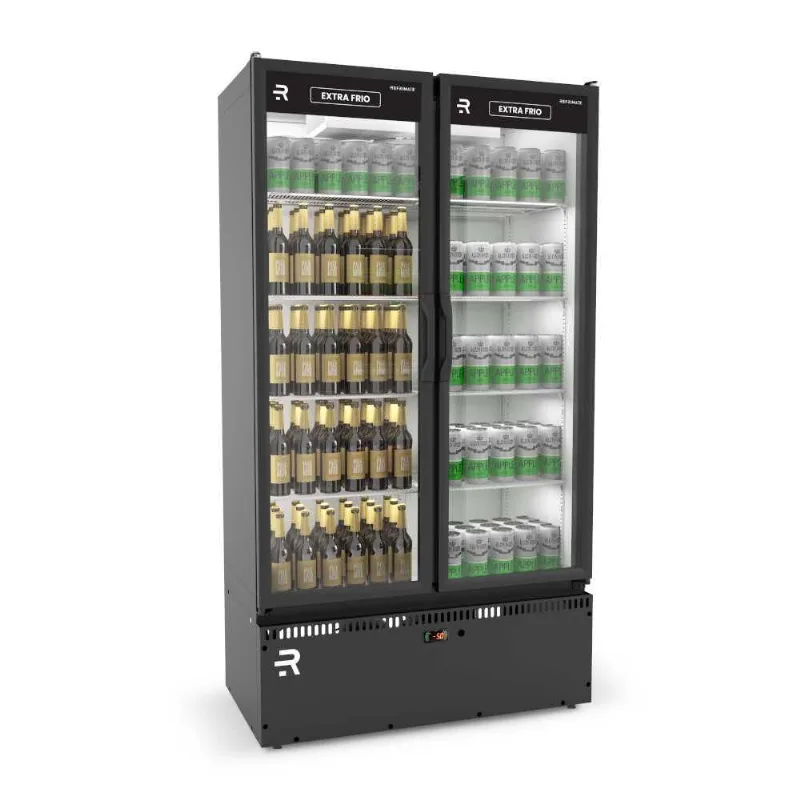 Auto Serviço Vanguard Extra Frio 2 Portas Vidro Aquecido Preto/Branco Asvef2p 220v - Refrimate - REFRIMATE