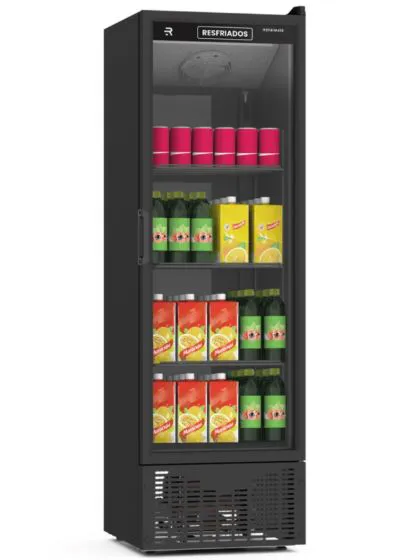 Visa Cooler Multiuso Resfriados 250 Litros Porta de vidro 0ºC a 7ºC Ar forçado VCM250PV 220V Refrimate