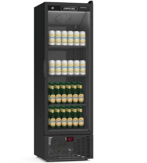 Visa Cooler Cervejeira Porta de Vidro 250 Litros Ar forçado VCCE-250P 220v Refrimate