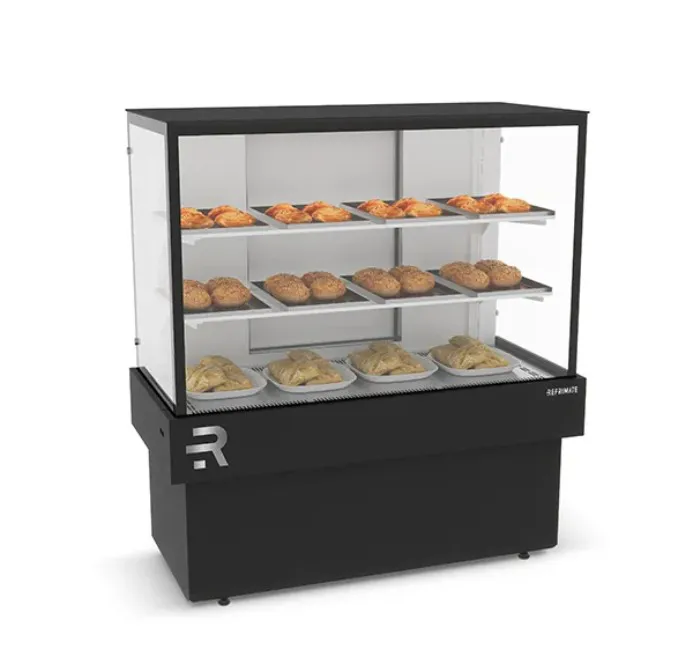 Vitrine Aquecida para Confeitaria Vanguard Plus com Aquecimento Uniforme para Doces e Salgados CVPQ 110cm - Refrimate