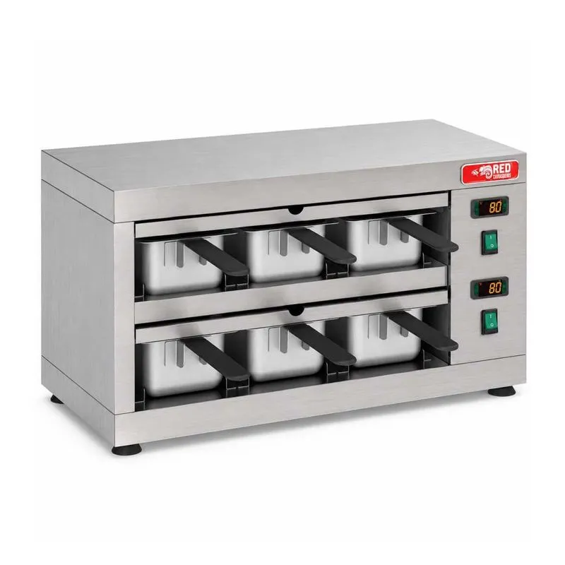 Conservador De Proteínas Aberto 6 Cubas Inox Coproa6 220v - Red Chameleon