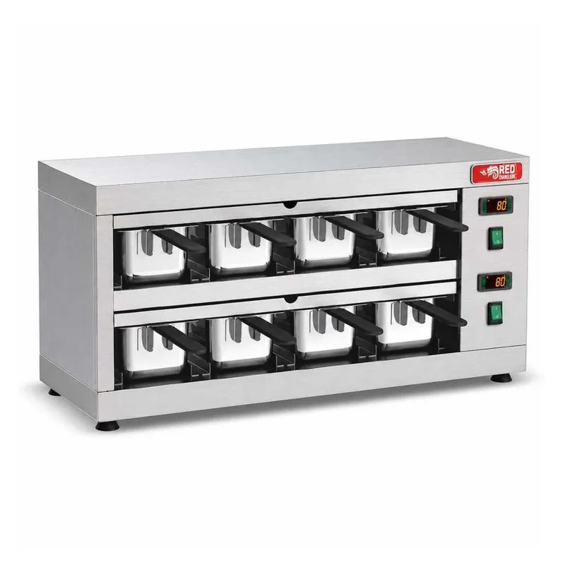 Conservador De Proteínas Aberto 8 Cubas Inox Coproa8 220v - Red Chameleon