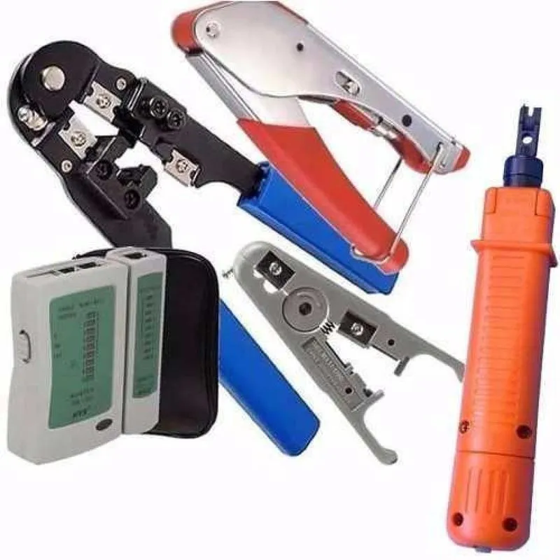 Mega Kit Conjunto Alicate Rj45 Sem Trava + Acessórios