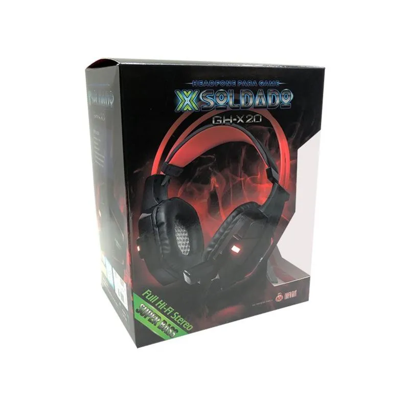 Kit Gamer Teclado LED semi mecânico + Headfone LED XSoldado