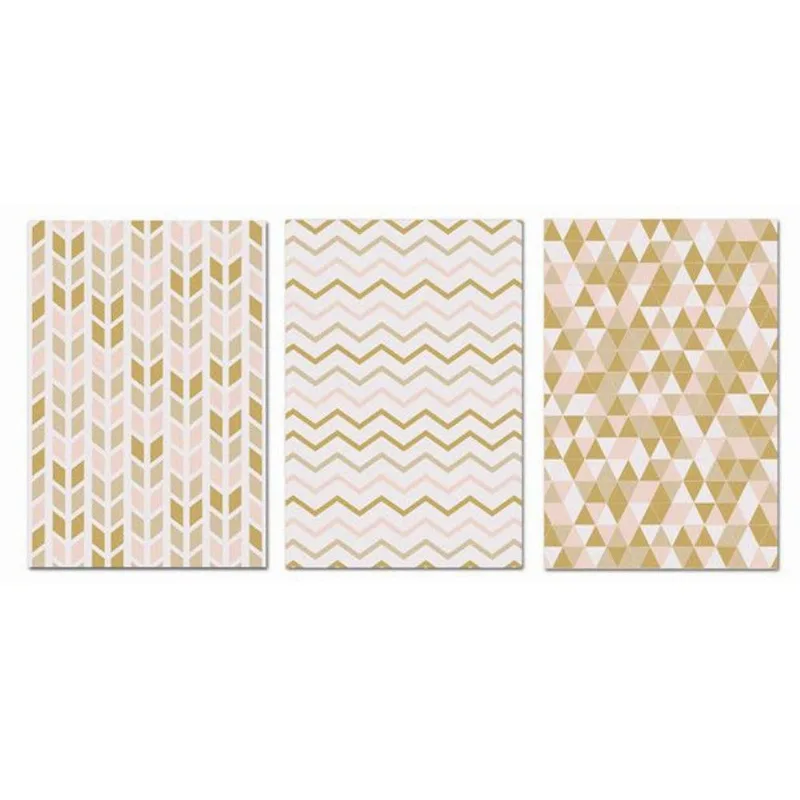 Kit Placas Quadros Decorativos 3 pçs MDF 20x30 Geométrica