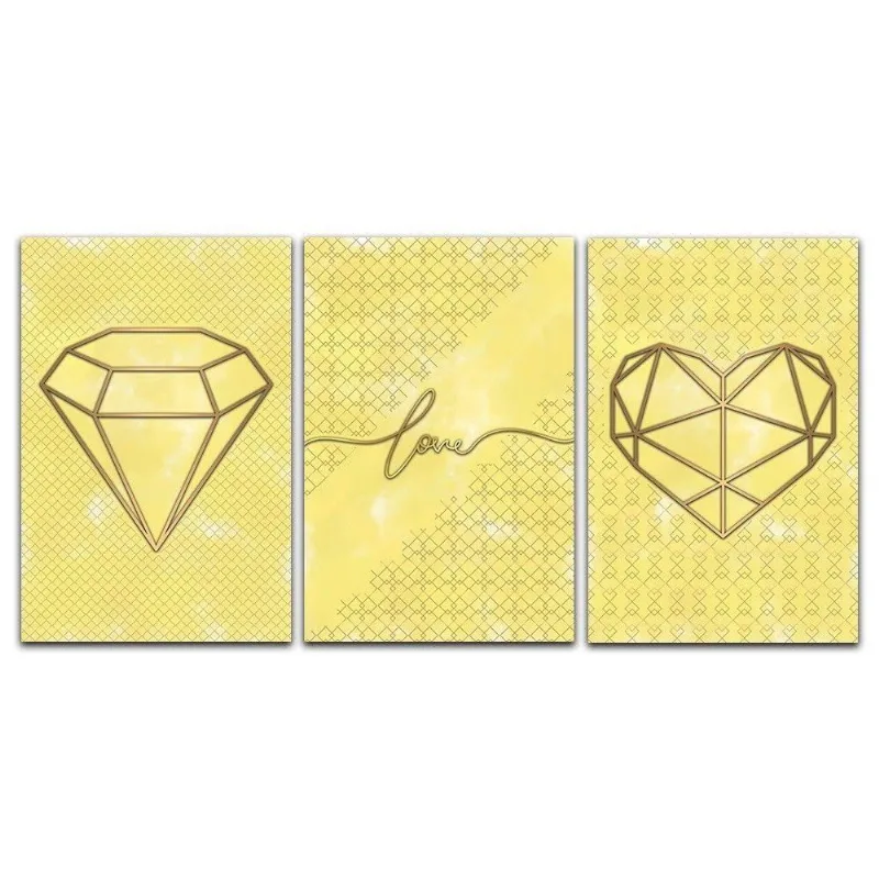 Kit Placas Quadros Decorativos 3 pçs 20x30 Love Cores